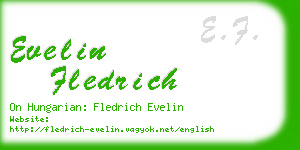 evelin fledrich business card